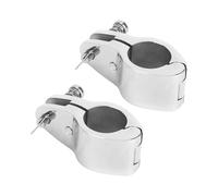 2Pcs Marine Grade Tube Clamp Clip Set Corrosions Resistant Design Spring Loaded Jaw Slides for Boat Canopy Pipes Resistant Marine Tube Clamps