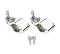 2Pcs Marine Grade Tube Clamp Clip Set Corrosions Resistant Design Spring Loaded Jaw Slides for Boat Canopy Pipes Heavy Duty Boat Bimini Top Clamps