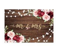 2pcs Marriage Photography Background Board Decor Wedding Ceremony Bridal Portrait Photocall Backdrop For Backdrop(Brown2,Vinyl 180x120cm)