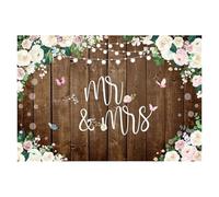 2pcs Marriage Photography Background Board Decor Wedding Ceremony Bridal Portrait Photocall Backdrop For Photo Studio Props(Brown,Vinyl 270x180cm)