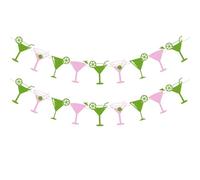 2Pcs Martini Cup Decorations Banners, Martini Cup Party Decorations Gifts Sex and The City Party Decorations Supplies, Martini Birthday Ornaments Hanging Martini Glasses Banners Decor for Party