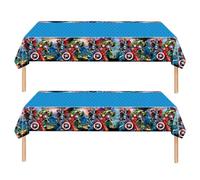 2Pcs Marvel Avengers Party Table Cloth for Boys Kids,130*220cm SuperHero Party Plastic Table Cover Cartoon Theme Party Hero Birthday Decorations Tablecloths for Kids Superhero avengers Party Decor