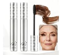 2Pcs Mascara for Older Women - Tubing Mascara with Lengthening & Volumizing Effect, Rich Black Lash Color for Everyday Wear (Brown)