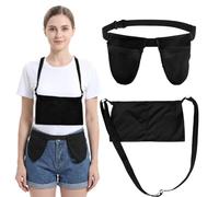 2pcs Mastectomy Drain Bag Holder, Adjustable Mastectomy Drain Holder Black