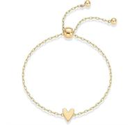 2pcs Matching Heart Bracelets Adjustable Love Friendship Gold Plating Delicate Love Friendship Chain for Couples Best Friend Soulmate, Prom Accessories Valentine's Day Gifts (style1)