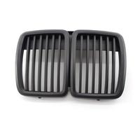 2Pcs Matte Black Front Bumper Hood Kidney Grille Racing Replacement for BMW 3-Series E30 M40 1982-1994