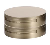 2pcs Matte Golden Double Layer Empty Powder Compact Case with Mirror