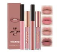 2PCS Matte Lipstick & Hydrating Gloss Set - Waterproof Long Lasting Lip Stain with Smudge-Proof Non-Stick Finish, Highly Pigmented Liquid Lip Makeup Kit for Girls, Everyday Beauty (01#+07#)