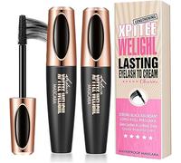 2Pcs Max Factor 4D Waterproof Mascara - Black Volume & Length, Tubing Formula, Long-Lasting Smudge Proof, Mini Travel Size, Prime lash Technology for Mature Ladies