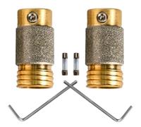 2PCS MCBL58 Diamond Grinding Bit 5/8" Brass Core Abrasive Wheel Automatic Water Feeding Stained Glass Grinder Head Making Tool Standard Spare Parts (5/8 Inch x 2)