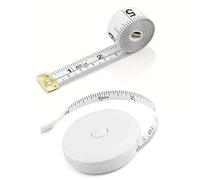 2PCS Measuring Tape for Body, Soft Tape Measure for Body Sewing Fabric Tailor Cloth Craft Measurement Tape, 60 Inch/1.5M Retractable Dual Sided Measure Tape Set (White)