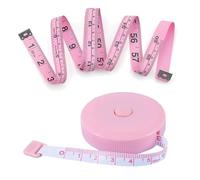 2PCS Measuring Tape for Body, Soft Tape Measure for Body Sewing Fabric Tailor Cloth Craft Measurement Tape, 60 Inch/1.5M Retractable Dual Sided Measure Tape Set (Pink)