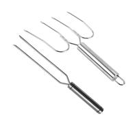 2Pcs Meat Carving Fork - Professional Stainless Steel Serving Tool with Comfortable Handle | Durable Roast Tool for Turkey, Poultry, BBQ, Kitchen & Thanksgiving Dinner