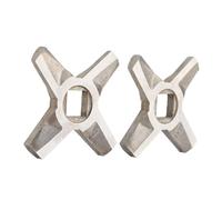 2Pcs Meat Grinder Blades Universal Stainless Steel Knife Replacement Knife Blade Cutter Sharp-Cutting Grinding Blades Easy-Clean,Detachable,Washable