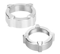 2Pcs Meat Grinder Nuts, 6.2cm/2.4in Inner Diameter Meat Grinder Parts Kitchen Meat Grinder Supplies Stainless Steel Meat Grinder Replacement Parts for Meat Grinder Electric Meat Mincer