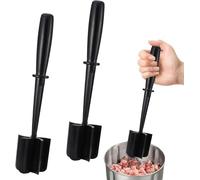 2PCS Meat Masher with 5-Blade Head - Heat Resistant Nylon Ground Beef Chopper - Non-Scratch Utensil for Mixing & Mashing - Ideal for Mince, Potatoes, and Baking Prep