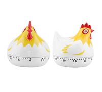 2Pcs Mechanical Kitchen Timer, 60 Minute Cartoon Chicken Manual Countdown Timer Kitchen Clock Egg Timer Reminder Baking Timer for Classroom, Teacher, Study, Exercise, Oven, Cooking(White)