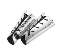 2pcs Medieval Silver Arm Bracers 25.00x18.50x0.50cm Warrior Dress