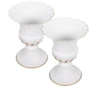 2pcs Memorial Cemetery Vase Iron Outdoor Flower Holder for Lawn Use