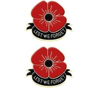 2Pcs Memorial Gifts Poppy Badges Pins Brooch Pin Remembrance Veterans Day Broach