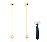 2PCS Men Collar Bar Pin Set, Mens Tone Steel Tie Collar Bar Pin Collar Tie Pin Stud Bar Clip Clasp Brooch Bar Tie Necktie Pins Clasp Shirt Collar Necktie Clip for Men Wedding Business