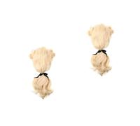 2pcs Men Judge Wig Blonde Cosplay Headwear for Costume Parties | Synthetic Fiber, Flexible Fit and Easy Styling, Historical Look for Stage Performances and Role Play