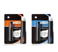 2PCS Men Lip Balm Set, Lip Salve & Repair for Dry Chapped Cracked Lips Treatment, Moisturizing Soothing Hydrating Lipcare for Men, Gift for Dad, Husband, Boyfriend