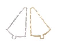 2pcs Men Tie Chain Gold Silver plated Alloy Fashion Bowtie Suit Shirt Jewelry Nice processing
