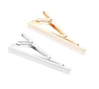 2pcs Men Tie Clip with Iridescent Shell Alloy for Weddings | Classic Elegant Style, Universal Fit for Standard Ties and Dress Shirt Placket, for Groomsmen