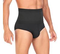 2pcs Men'S High Waist Shapewear Panty Girdle Firm Tummy Control Knickers Seamless Body Shaper Butt Lifter Panties Waist Cincher Trainer Slimming Briefs Underwear Black