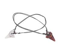 2pcs Men's Shark Tooth Necklace with Resin Pendant, Adjustable Cool Neck Chain for Boys and Men, Beach and Festive Dinner Accessory Adding Charm and Style