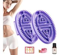 2pcs Meridian Brush Massage, Beauty Salon Professional Custom Meridian Massage Brush for Body, Relaxation and Stress Relief (Purple 2PCS)