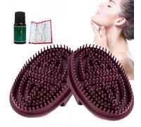 2PCS Meridian Brush Massage Body,Meridian Pressure Brush,Meridi/an Bo/dy Ma/ssage Br/ush,Relieve Muscle Fatigues Bod/y Massa/ge Brus/hes,Silicone Bod/y Scrubber,Meri/dians Bru/shes with Massa/ge Oil