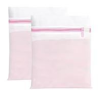 2PCS Mesh Laundry Bags for Washing Machine - 30x40cm Delicates Laundry Bag with Premium Zipper, Reusable Washing Bags for Bras, Socks, Baby Clothes, Lingerie & Travel Use