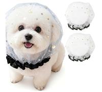 2Pcs Mesh Muzzle For Dogs, Breathable Dog Head Wrap Star Pattern Mesh Anti-lick & Secure Fit, Gray, Muzzle For Dogs