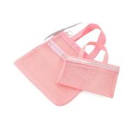 2PCS Mesh Shower Bag, Portable Travel Toiletry Tote Bag with Zipper, Hanging Shower Quick Dry Mesh Makeup Bag for Daily, Gym, Travel