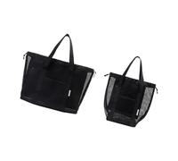 2pcs Meshes Shower Bags Travel Toiletry Storage Baskets Wet Dry Separator Bag Travel Essential Large And Small Bathroom Organizers