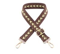 2pcs Messenger Bag Shoulder Travel All-match Waist Parts Adjustable Replaceable Accessory Belt Canvas Webbing For Canvas Bag(Gold Buckle,Mix color 05)