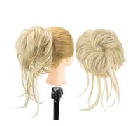 2PCS Messy Hair Bun Piece Updo Long Scrunchies Wrap Ponytail Extension Wavy Hairpieces Chignon Headband Elegant or Chic Look(Light Dirty Blonde)