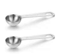 2PCS Metal 2 Tablespoon Measuring Spoon 10 Ml (2/3 Tablespoon, 10 Cc, 1/3 Oz) with Long Handle Single Teaspoon Scoop Stainless Steel for Coffee Loose Tea Protein Spices Powders and Other Dry Goods