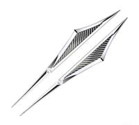 2PCS Metal 3D Car Side Fender Emblem Badges Door Wing Trim Stickers Fit for Exterior Decoration and Imperfection Cover on Cars and Vans(B)