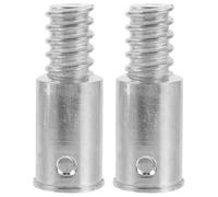 2pcs Metal American Threaded Handle Tips for Broom Extension Pole Adapter, Replacement Threaded End Connector for Mop and Cleaning Poles