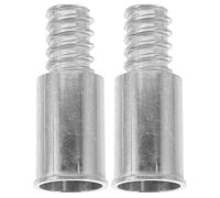 2pcs Metal American Threaded Pole Adapter for Broom and Mop Handles, Extension Pole Connector Tips for Household Cleaning Tools Compatible with Metal Rods