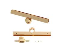 2PCS Metal Bag Closure Twist Lock Handbag Frame Straight Kiss Buckle with Comfortable Grip DIY Wallet Making for DIY Bag Purse Making Sewing Craft(Light Gold)
