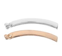 2pcs Metal Banana Hair Clip Teeth for Half up Curly Hair | Zinc Alloy Build, Curved One Line Clasp, Retro Modern Style for Study and Casual Outings