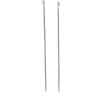 2Pcs Metal Beading Needles with Crochet Hooks, Steel Wood Bead Needle Threader for Jewelry Making