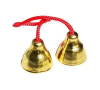 2Pcs Metal Bells Crisp Sound Safe Rounded Corner Light Portable Multi Purpose Ringing Bells for School Office Family (Small Size(with Red String))