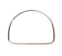 2Pcs Metal Big D Ring Hand-in-Hand Iron Ring Metal Hand-in-Hand Case Bag Hardware Accessories Replacement Women Handbag Handles(Silver)
