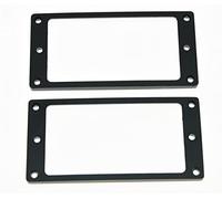 2pcs Metal Black Humbucker Pickup Mounting Ring Flat Bottom Pickup Frame