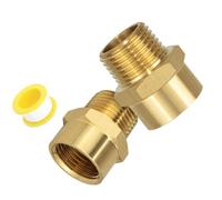 2pcs Metal Brass G1/2 Female to 1/2 Inch Thread Tip Adaptation Adapter for Sanitary and Irrigation Systems to NPT Brass Fittings